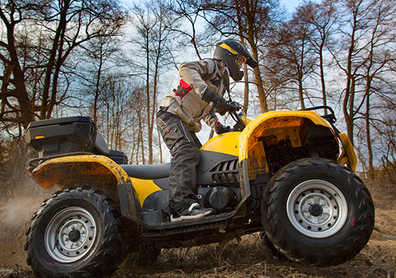 Riding an ATV