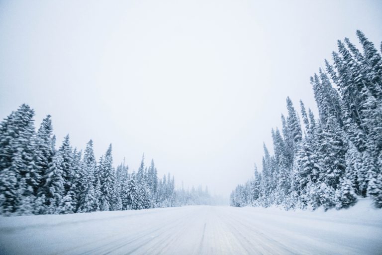 A snowy winter road.