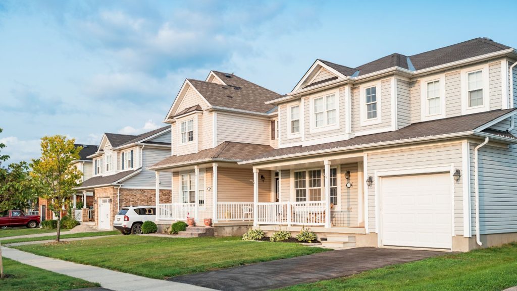 A row of houses.